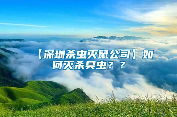 【深圳殺蟲滅鼠公司】如何滅殺臭蟲??