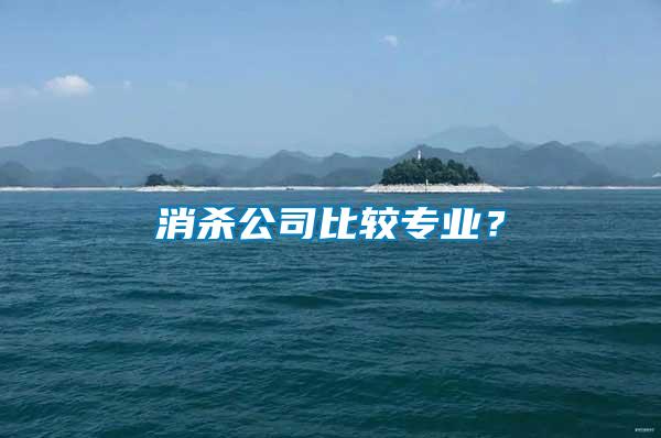消殺公司比較專業？