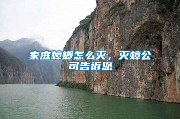 家庭蟑螂怎么滅,滅蟑公司告訴您