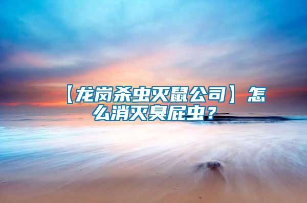 【龍崗殺蟲滅鼠公司】怎么消滅臭屁蟲?