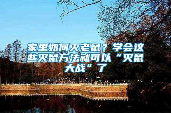 家里如何滅老鼠？學會這些滅鼠方法就可以“滅鼠大戰”了