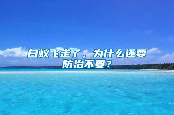 白蟻飛走了,為什么還要防治不要?