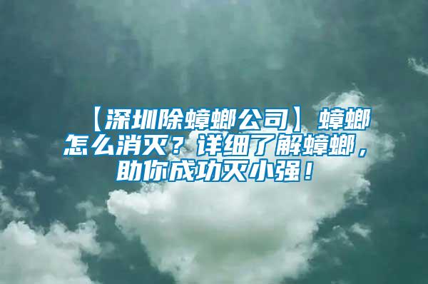【深圳除蟑螂公司】蟑螂怎么消滅?詳細(xì)了解蟑螂,助你成功滅小強(qiáng)!