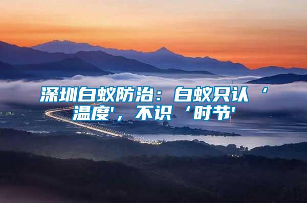 深圳白蟻防治:白蟻只認‘溫度',不識‘時節'