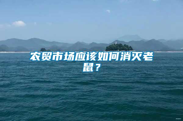 農貿市場應該如何消滅老鼠?