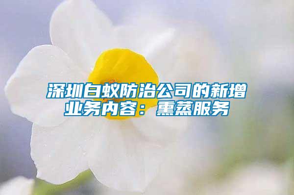 深圳白蟻防治公司的新增業務內容:熏蒸服務