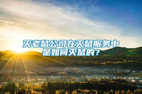 滅老鼠公司在滅鼠服務(wù)中是如何滅鼠的？