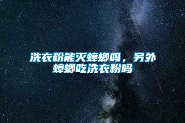 洗衣粉能滅蟑螂嗎,另外蟑螂吃洗衣粉嗎